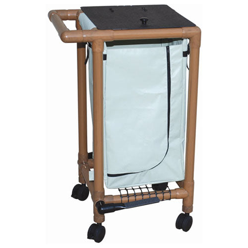 MJM Wood Tone Single Bag Laundry Hamper