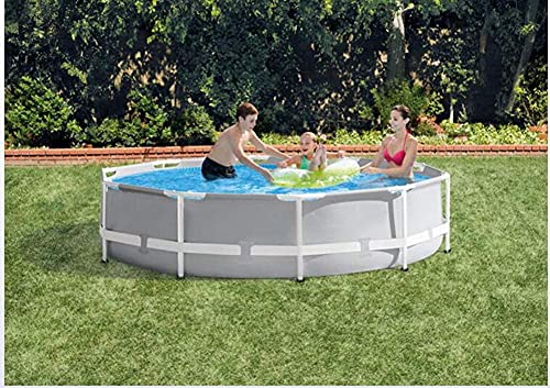 RSQJ Metal Frame Pool Round Frame Above Ground Pool Pond Family Swimming Pool Metal Frame Structure Pool 366 ×76 cm