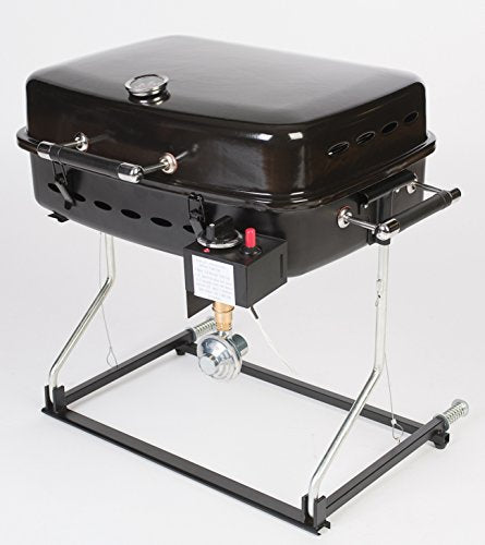 Faulkner 51322 Black Barbecue Grille with Disposable Bottle Adapter