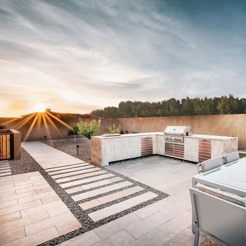 Drawer, Madera Trash Pullout - Stainless Steel & Teak Wood - Two Bin