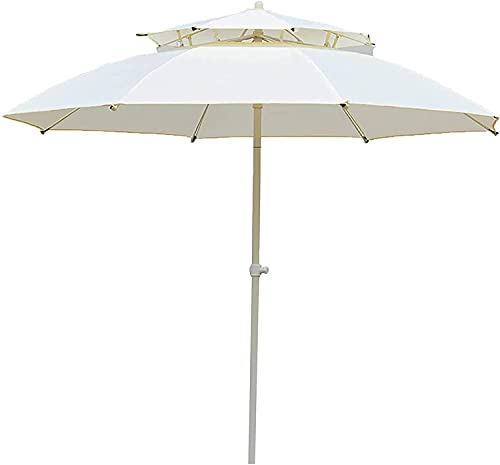 ガードレール Patio Umbrellas Round Garden Parasol, for Outdoor Patio Spaces, Garden, Balcony and Patio,Sun Protection, Patio Parasol (Color:White;Size:2.5m)