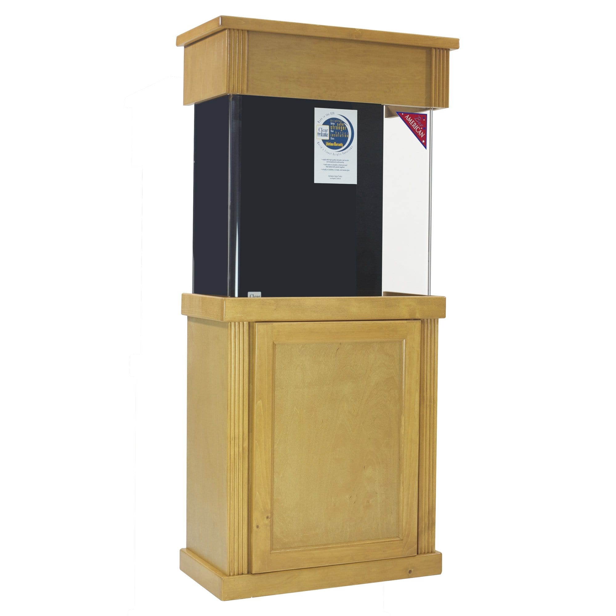 Clear For Life Aquarium Stand & Canopy Rectangle Laguna Pine -  For Tanks 60-96