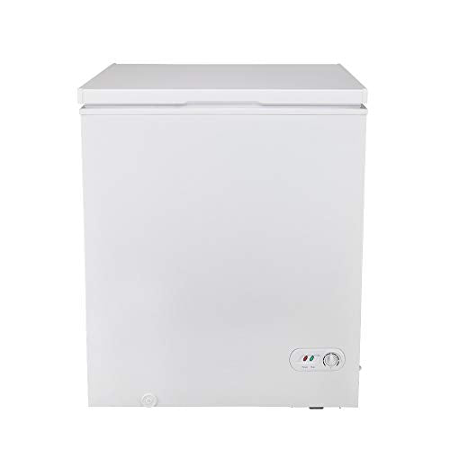 Quiet Chest Freezer with Removable Basket Top Open Door Cooler Refrigerator 7 Temperature Settings for Home Kitchen Hotels Grocery Stores US Plug (115V 90W 150L / 5.0CU.FT)