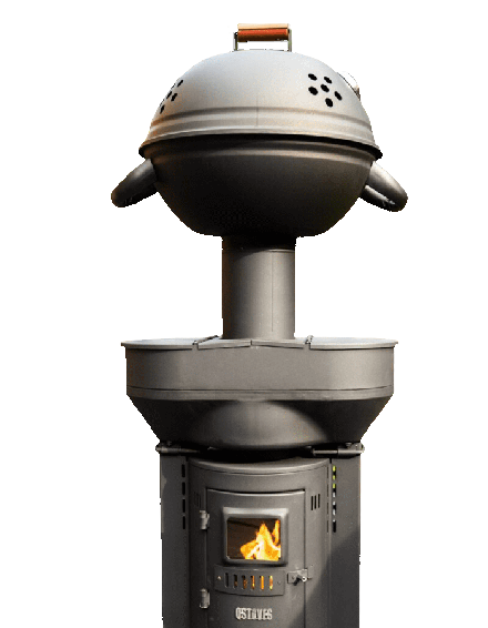 QStoves QBQ Barbecue Grill & Smoker With Thermometer New