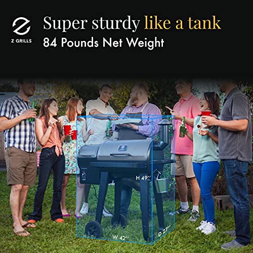 Z GRILLS ZPG-450A 2020 Upgrade Wood Pellet Grill & Smoker 6 in 1 BBQ Grill Auto Temperature Control, 450 Sq in Bronze