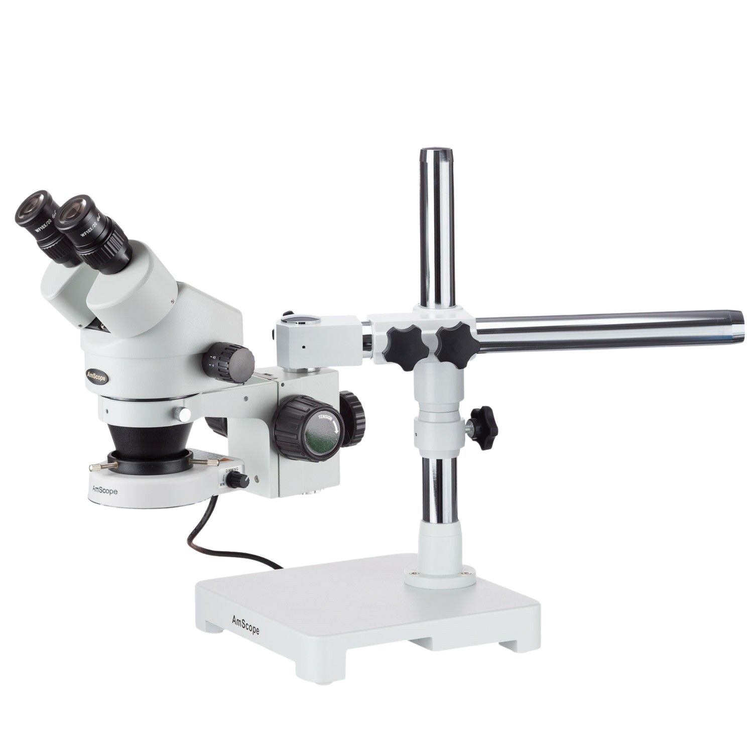 Amscope SM-3BZ-80S 3.5X - 90X Stereo Zoom Microscope on Boom Stand with 80 LED Light New