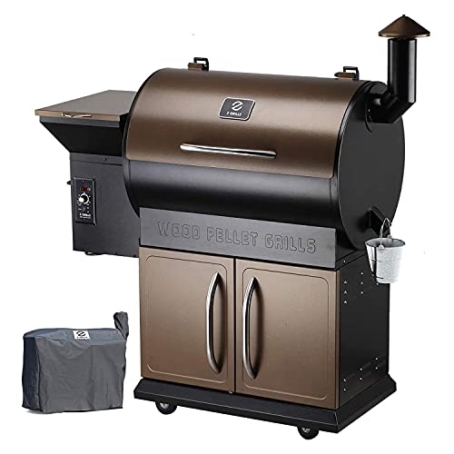 Z GRILLS ZPG-700D Wood Pellet Grill Smoker for Outdoor Cooking with Cover, 2021 Upgrade, 8-in-1 & Pid Controller