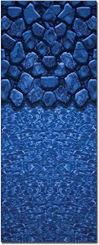 In The Swim 30- Foot Round Overlap Above Ground Pool Liner - Boulder Swirl - 25-Gauge