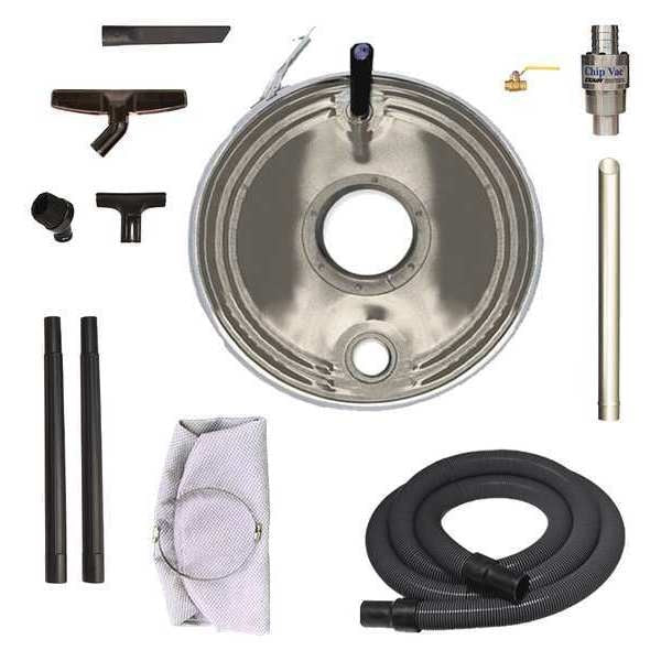 Chip Vac System, 55 gal., 1-1/2