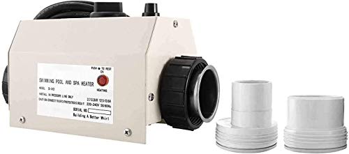 WMM 220V 240V 3KW Electric Pool Water Heater for Above Ground Inground Pool,Upgrade Portable SPA Water Bath Heater Thermostat Swimming Pool Thermostat Heater Pump