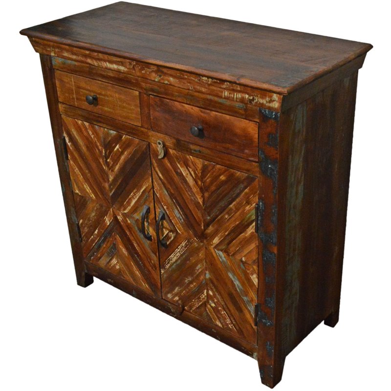 Favors Handicraft Free Standing Reclaimed Rustic Wooden Sideboard Cabinet
