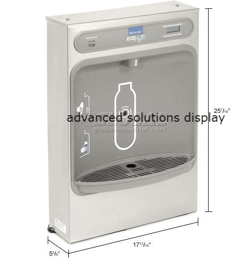 Elkay EZH2O Surface Mount Refilling Station W/Filter, Stainless Steel, LZWSSM