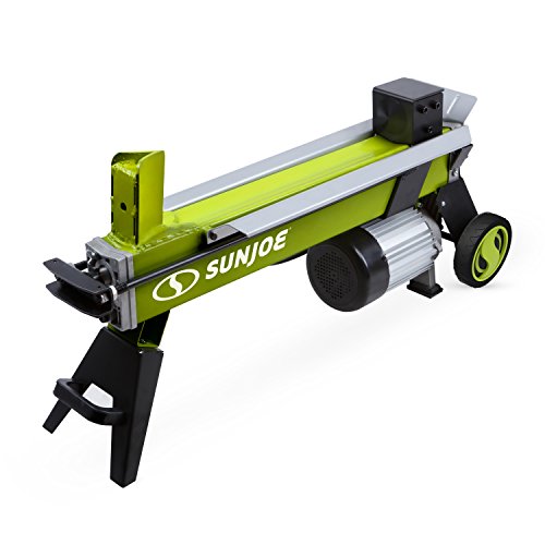 Sun Joe LJ602E 5-Ton 15-Amp Electric Log Splitter w/Hydraulic Ram, Large, Green