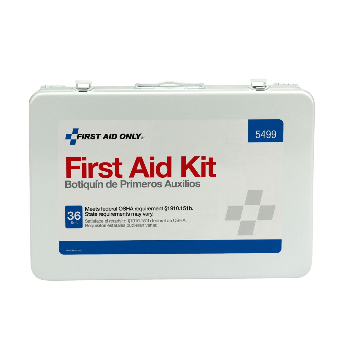 36 Unit First Aid Kit With BBP And CPR, Metal Case (2 per order)
