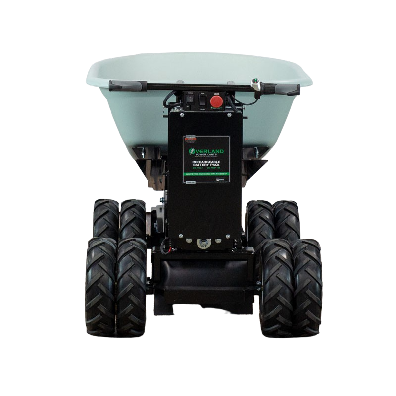 Overland Electric Wheelbarrow 8 cu. ft. With 4WD Power Dump And Extended Range Battery New