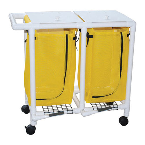 MJM Double Bag Mobile Laundry Hamper