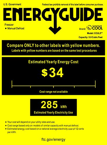 Commercial Chef CCUL50W6 Upright Freezer