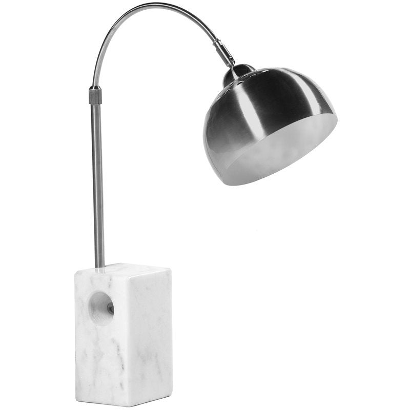 Sara Marble Table Lamp in White