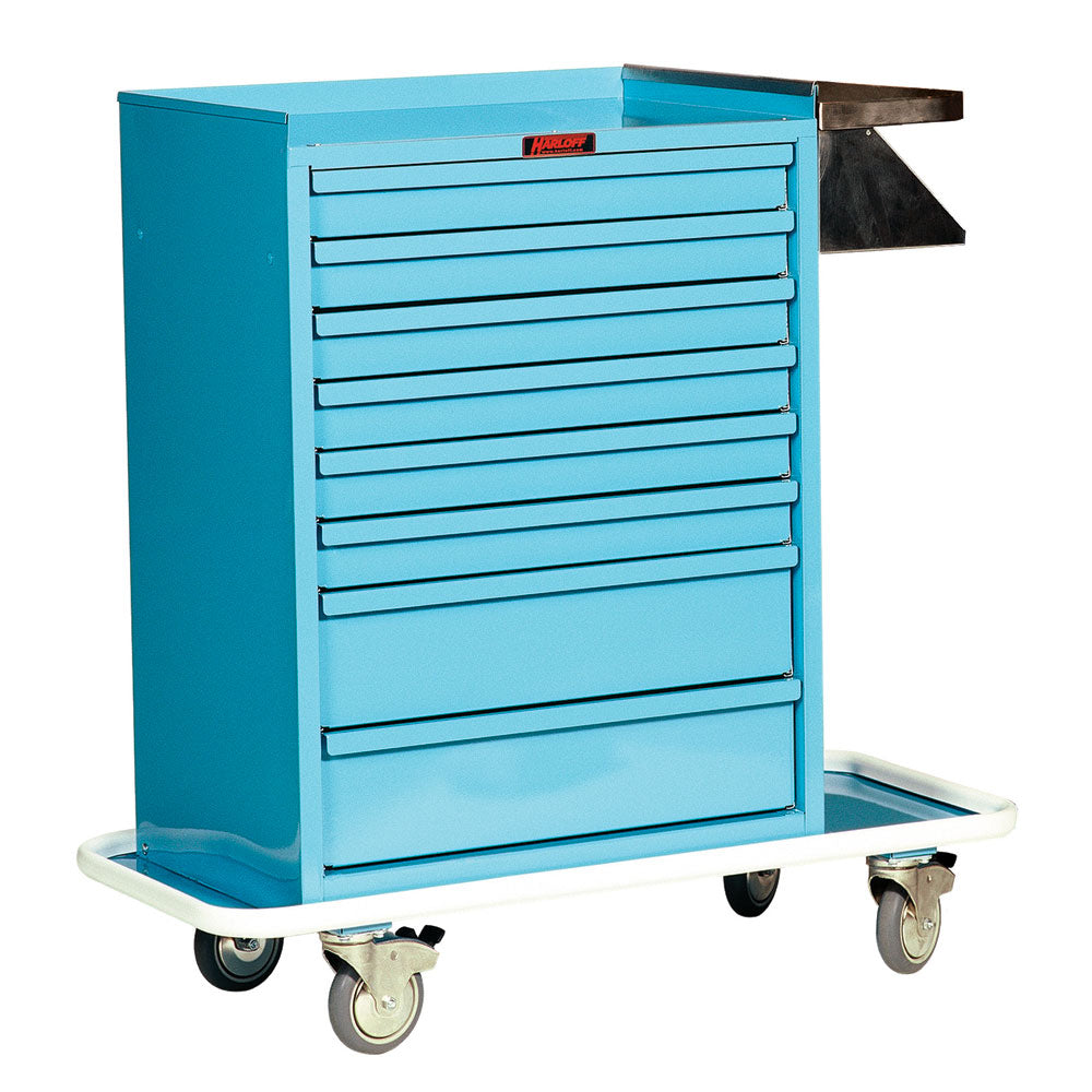 Harloff Cast Cart, Painted Steel, 8 Drawers