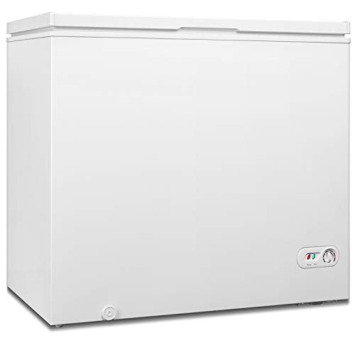 PROICER Chest Freezer Free-Standing Top Door Freezers 6.8℉ to -4℉ (Matte Black, 7.0 Cubic Feet)… (White, 7.0 cuft)