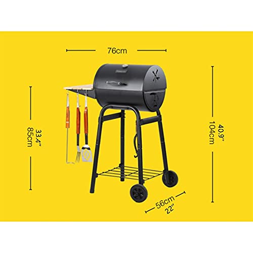 QIAOLI BBQ Stove Charcoal Barbecue BBQ Grill Carbon Outdoor Courtyard Garden Stainless Steel Smoker BBQ for Picnic Garden Terrace