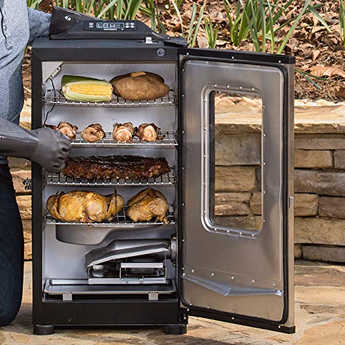 Masterbuilt MB20073119 Mes 130g Bluetooth Digital Electric Smoker, Black