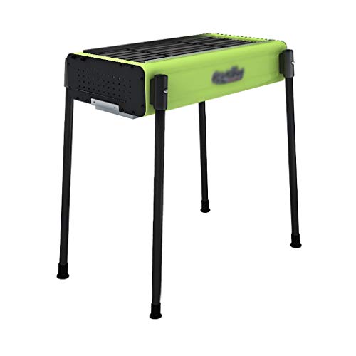 TBUDAR Barbecue Grill Outdoor Charcoal Grill Home for More Than 5 People Barbecue Field Barbecue Portable BBQ Grill (Color : Green)