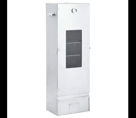 LUSHAZER Outdoor Smoker, Galvanised Steel Charcoal Smoker, BBQ Grill for Outdoor Cooking, Wood Pellet Grill and Smoker, BBQ Oven Smoker with 2.2lbs Wood Chips 17.5x11.4x48.8 inch