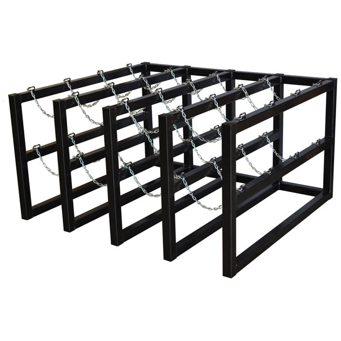 Justrite 4W X 4D Gas Cylinder Storage Rack | For 16 Cylinders
