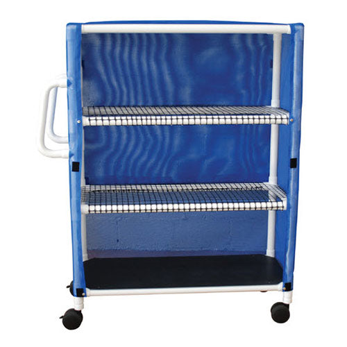 MJM Three Shelf Jumbo Linen Cart with Cover