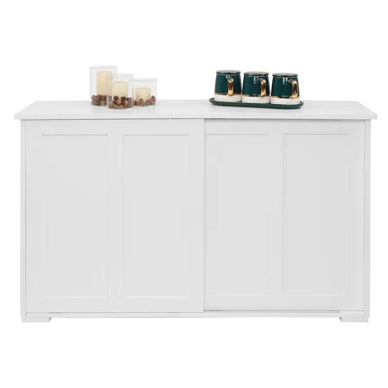 Double Sliding Door Sideboard Porch Cabinet White