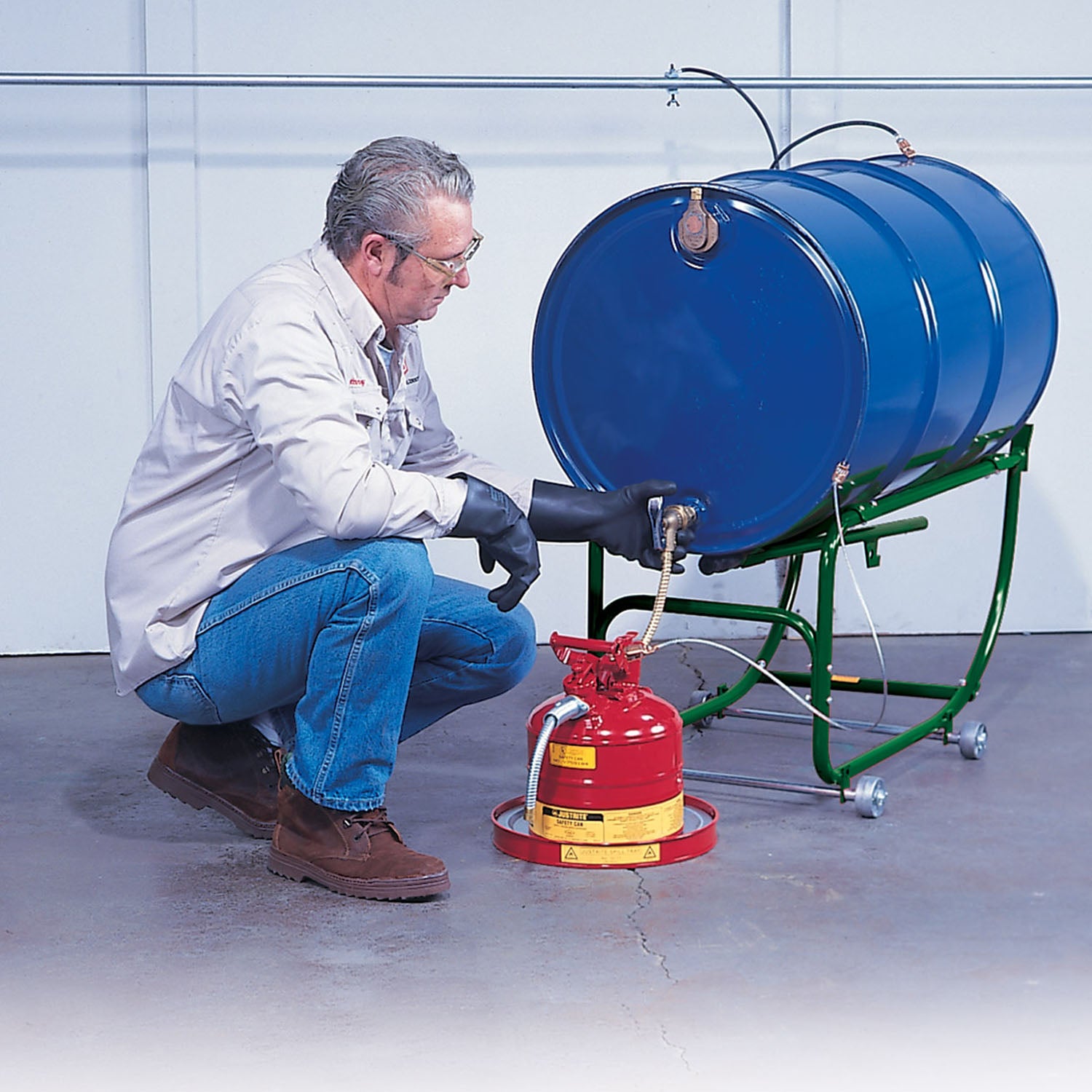 Justrite Drum Cradle for Moving and Setup of Drums Weighing up to 600 Pounds