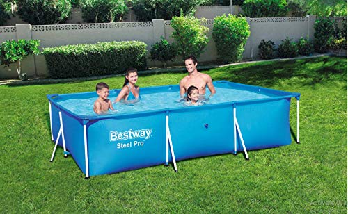 Bestway Steel Pro Family Swimming Pool Above Ground Portable Swimming Pool for Kids and Adult(9 .10 ft x 6.7 ft x 2,.16 ft)
