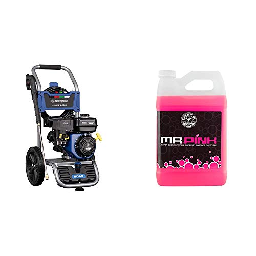 Westinghouse WPX2700 Gas Powered Pressure Washer 2700 PSI and 2.3 GPM, Soap Tank and Four Nozzle Set, CARB Compliant & Chemical Guys CWS_402 Mr. Pink Super Suds Car Wash Soap and Shampoo (1 Gal)