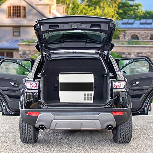 Single Door Chest Freezer,1.82 Cubic Feet,Compressor Key Display Car Refrigerator with Adjustable Temperature for Home Kitchen Office Bar (gray, 27.2 x 13.6 x 20.6 inches)