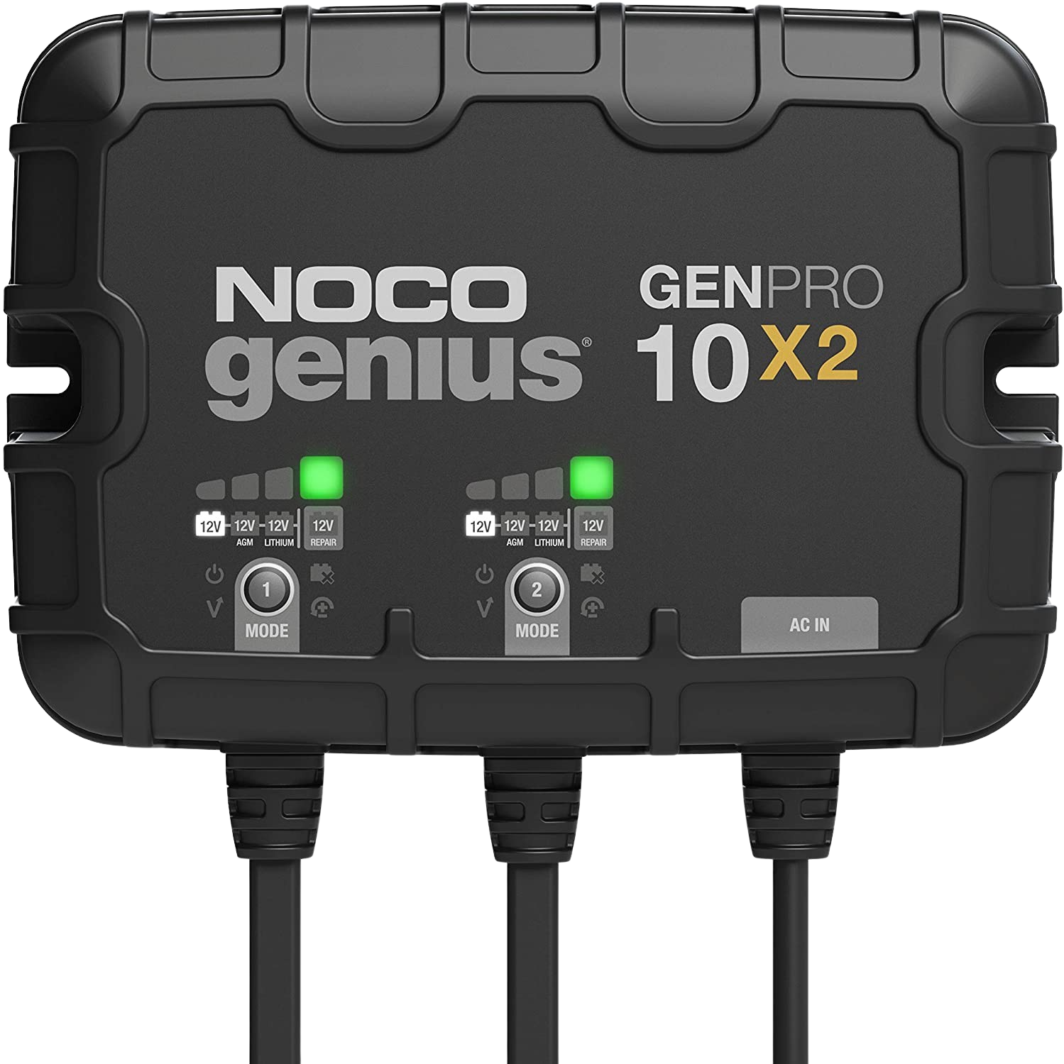 NOCO GENPRO10X2 12 Volt 2 Bank 20 Amp Maintainer and Desulfator On-Board Marine Battery Charger New
