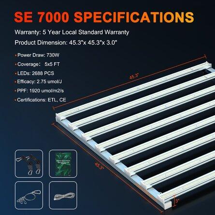 Spider Farmer SE7000 Commercial LED Grow Light New