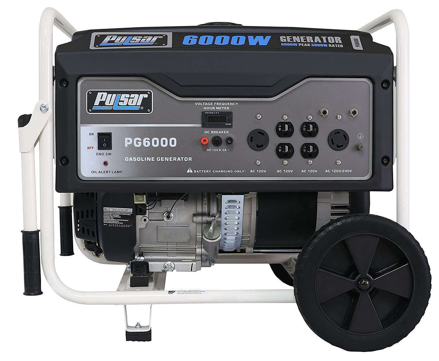 Pulsar PG6000 5000W/6000W Gas Electric Start Portable Generator New