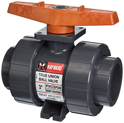 Hayward TB1300TE 3-Inch PVC TB Series Ball Valve with EPDM Seals and Threaded End Connection