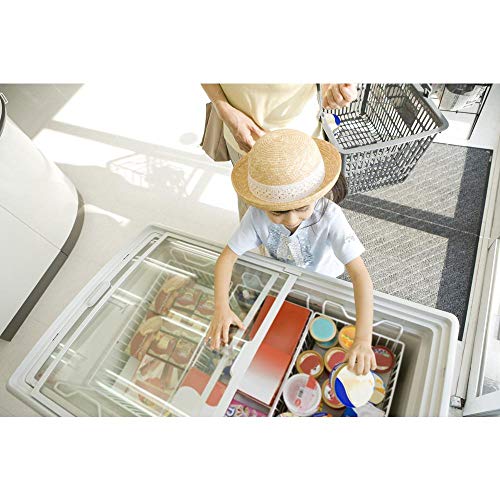 Premium PFR740G 7.4 cu. ft. Chest Freezer with Curved Glass Top in White