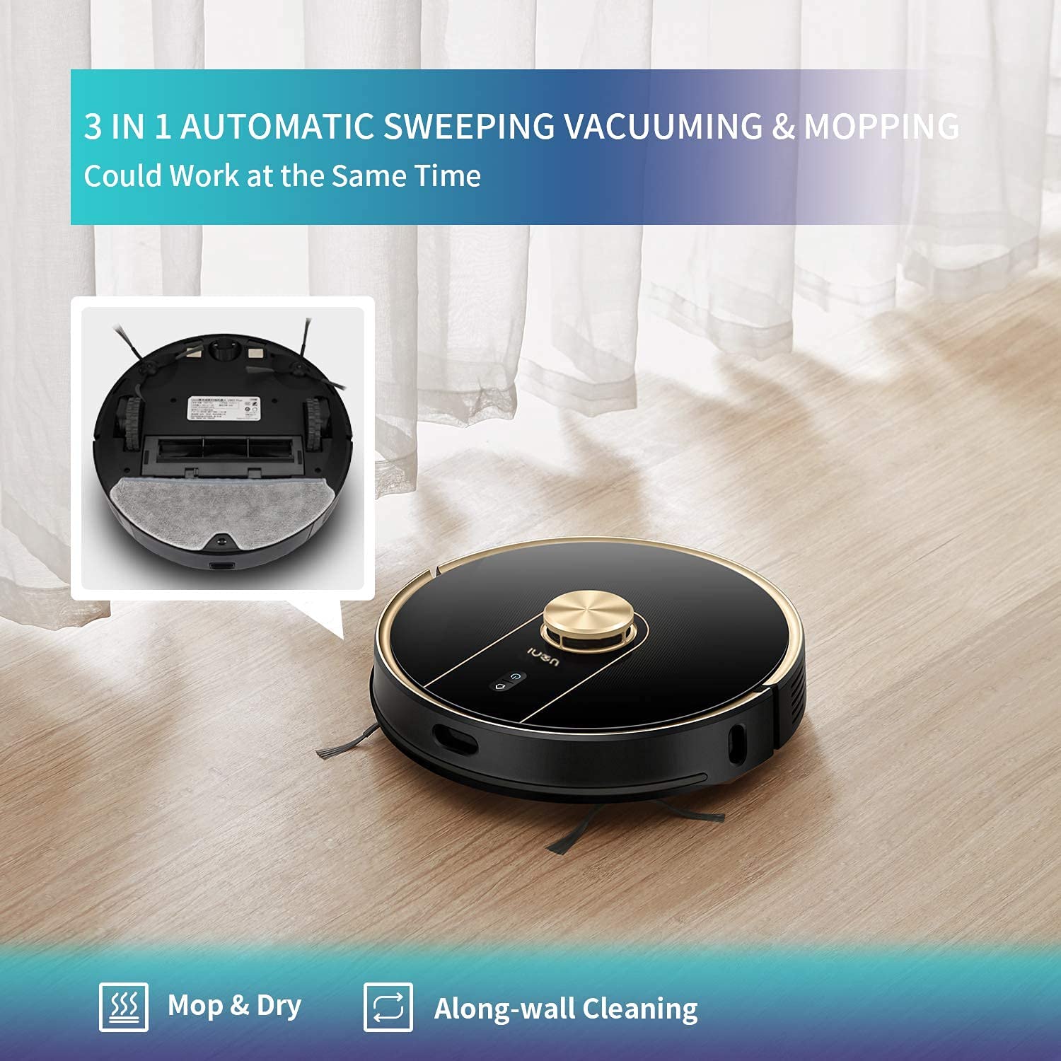 Uoni V980 Plus Robot Vacuum Cleaner New