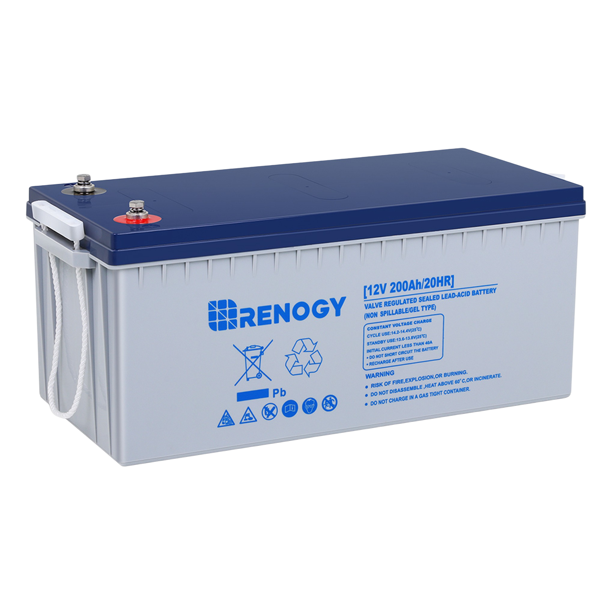 Renogy RBT200GEL12-US Deep Cycle Hybrid GEL Battery 12 Volt 200Ah New