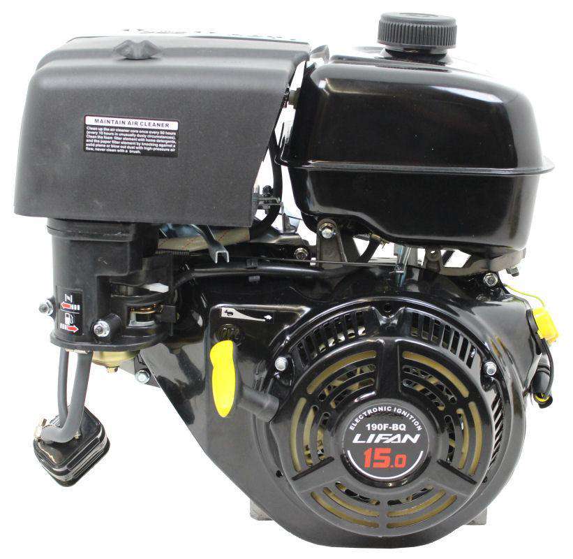 Lifan LF190F-BDQC 15 HP 420cc 4-Stroke OHV Gas Engine with Electric Start, 18 Amp New