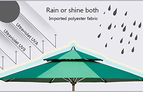 LYYJIAJU Parasolparasol Garden Outdoor Patio Umbrella Table Market Umbrella with Base, Portable Offset Patio Umbrella for Poolside, Deck, Garden, Backyard, Pool (Size : Beige White)