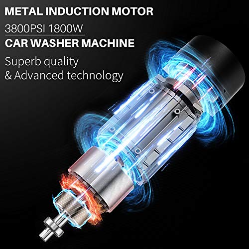 Suyncll 3800 PSI 2.8GPM Electric Pressure Washer Electric Power Washer with Soap Bottle (Green)