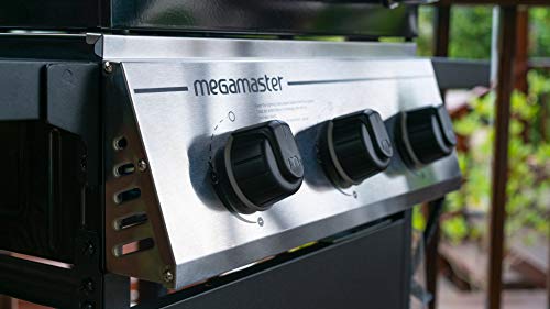 Megamaster 720-0988EA Propane Gas Grill, Black/Silver