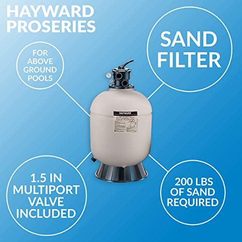 Hayward W3S210T ProSeries Sand Filter, 20 In., Top-Mount for Above-Ground Pools
