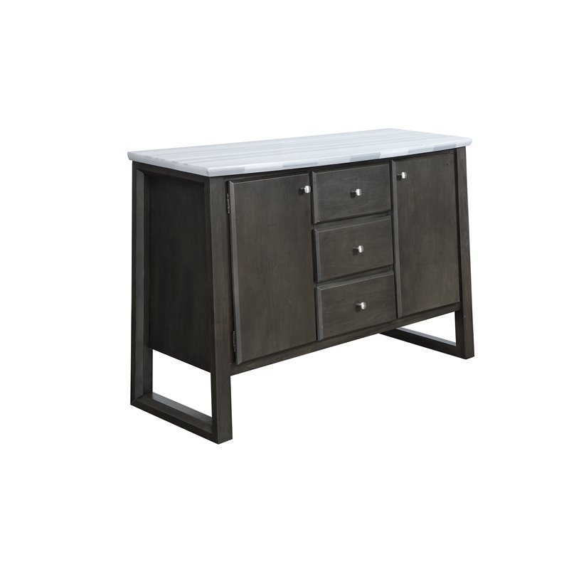 Madan Server in Marble and Gray Oak