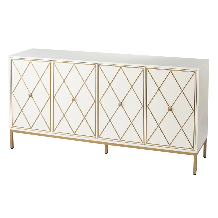 Francoise 61.25'' Wide 2 Drawer Sideboard cream