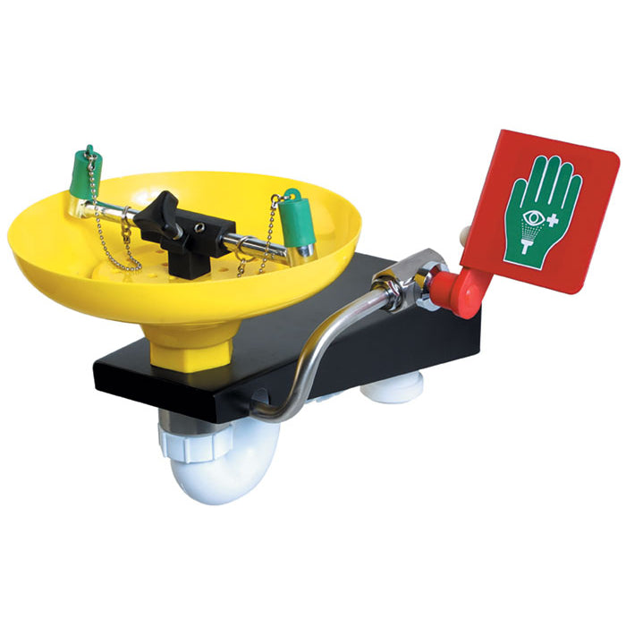 Justrite Wall Mount, Open ABS Bowl, Hughes Eye/Face Wash